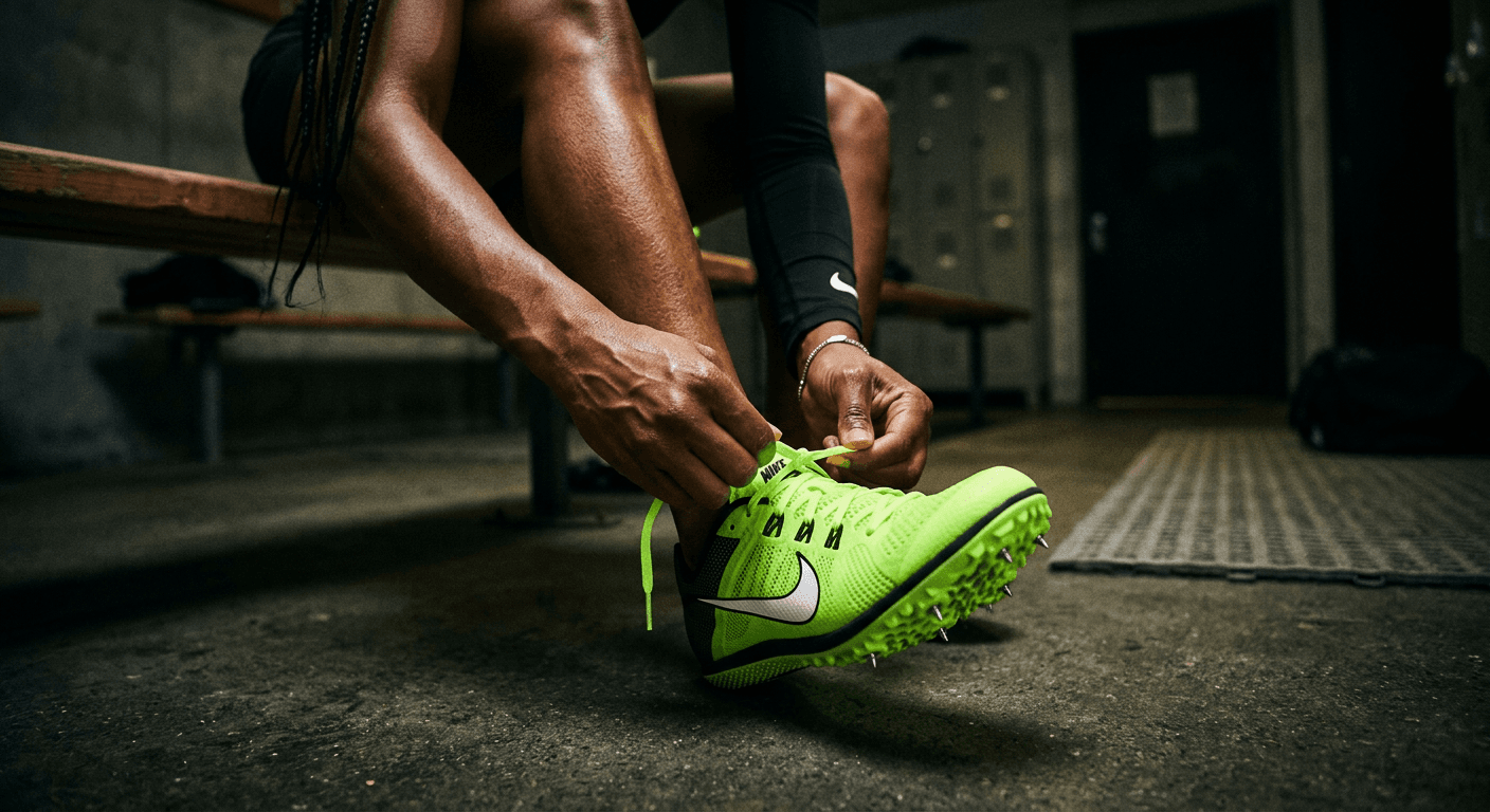 Lacing up spikes